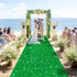 Glitter Aisle Runner Green Carpet Runner 2FTx15FT Sequins Aisle Runner Rug Shimmer Wedding Runner Aisle Outdoor Indoor Bling Shiny Runway Rug for ...