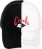Disney Cruella Two-Tone Cotton Adjustable Dad Hat with Curved Brim, Black and White, One Size...