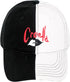 Disney Cruella Two-Tone Cotton Adjustable Dad Hat with Curved Brim, Black and White, One Size...