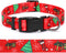 WHIPPY Christmas Dog Collar, Dog Christmas Collars with Santa and Christmas Tree Pattern Adjustable Christmas Boys Girls Dog Collar with Safety Pl...