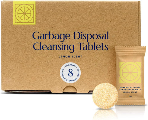 CLEANOMIC - Garbage Disposal Cleansing Tablets (8 Pack) - Foaming Garbage Disposal Cleaner and Deodorizer, Household Garbage Disposal Cleaners, Si...