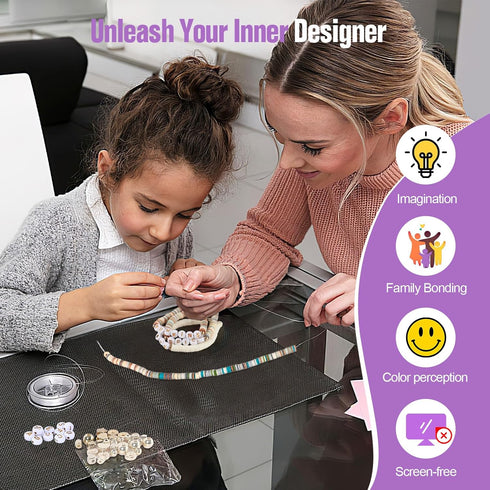 ONTODEX 8638pcs Bracelet Making Kit, Clay Beads Bracelet Kit 12 Colors Friendship Bracelet Heishi Beads Jewelry Making Supplies for Girls Adults T...