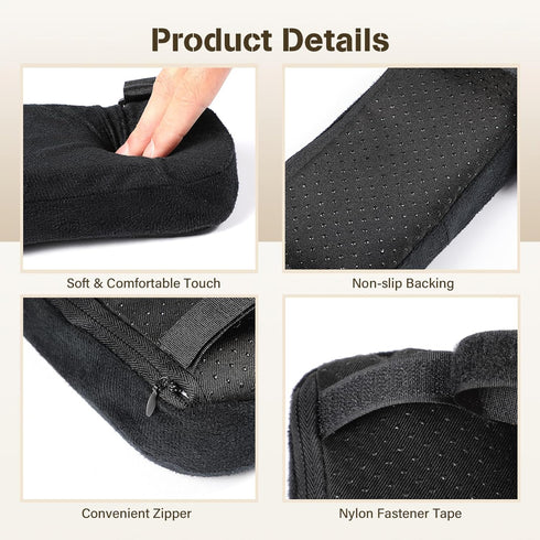 Memory Foam Chair Armrest Pads, 1 Pair Office Chair Arm Pads, Gaming Chair Arm Rest Pillows, Desk Chair Elbow Support Cushions for Offices, Study ...