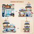 Japanese Street View Ice Drink Shop Mini Building Blocks Toys Model Set, MOC Creative DIY Simulation Architecture, 668 PCS Mini Bricks Constructio...