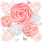 Rainbows & Lilies 15pc Large Paper Flowers Decorations for Wall - Reusable 3D Wall Decor for Girls Room, Nursery & Kids Bedroom - Pink & White Art...