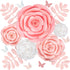 Rainbows & Lilies 15pc Large Paper Flowers Decorations for Wall - Reusable 3D Wall Decor for Girls Room, Nursery & Kids Bedroom - Pink & White Art...