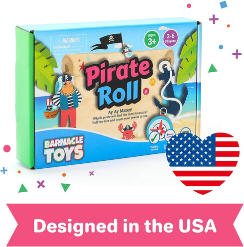 Pirate Roll - Kids Games, Toddler Board Games, Games for Kids, Preschool Games for 3 Year Olds, Kids Board Games for 4 Year Olds...