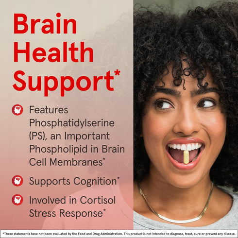 Jarrow Formulas 100 mg Phosphatidylserine (PS 100), Supports Brain Health, Soy Free, White, 60 Count...