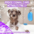 Dog Bath Brush + Gift Toothbrush | Dog Shower Brush | Dog shampoo brush with Non-Slip handle, ideal for short and long coats | Remove loose skin w...