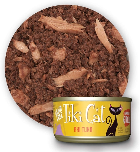 Tiki Cat Grill, Tuna & Crab Surimi, High-Protein and 100% Non-GMO Ingredients, Wet Whole Foods Cat Food for All Life Stages, 2.8 oz. Cans (Pack of...