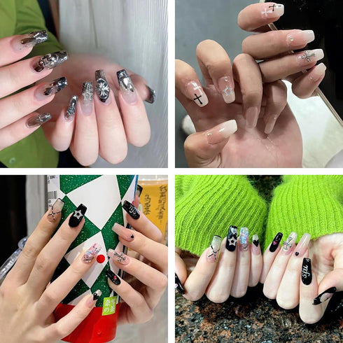 30pcs Nail Charms,Silver Nail Charms,Y2k Nail Charms,Silver Charms for Nails,Acrylic Nail Charms,Junk Charms,Nail Charms Silver, Nail Art Supplies...
