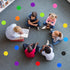100 Pcs Carpet Spots Markers Carpet Circles Carpet Dots Markers for Kids Preshool Classroom Social Distancing, Carpet Floor Dots Carpet Markers fo...