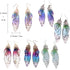 Faerie Butterfly Wing Foil Rhinestone Earrings Necklace Set Unique Fairy Simulation Big Monarch Butterflies Earring Classy Handmade Jewelry for Wo...