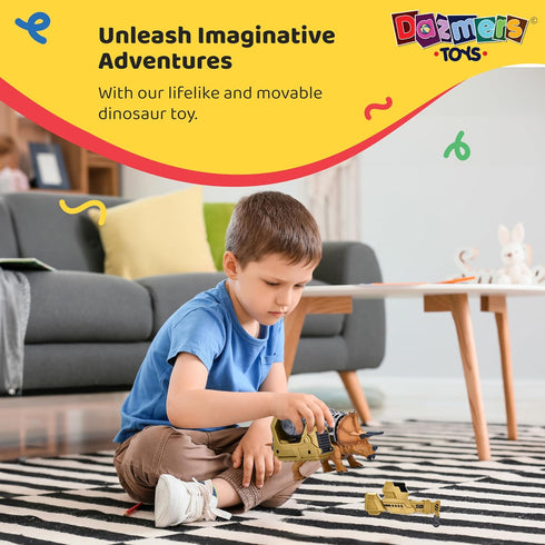 Dazmers Robotic Large Dinosaur Toys for Boys - Light & Sound Effect - Interactive Walking Dinosaur with Dump Truck and Recycling Bin Accessory - 3...