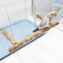Large Bird Perch Stand, Natural Pepper Wood Bird Parrot Stand Branch, Wooden Bird Supply, Birdcage Accessories for Parrot Parakeet Cockatiels Conu...
