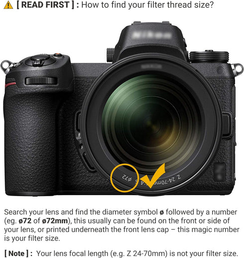 PROfezzion 72mm Soft Focus Filter White Mist Diffusion Filter for Nikon Z6 Z6II Z7 Z7II w/Z 24-70mm f4 Kit Lens, Fujifilm X-T5 XT5 X-T4 XT4 X-T3 w...