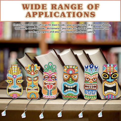 DCIDBEI 6 Pack Diamond Painting Bookmark Gift Collection?DIY Beaded Bookmarks Diamond Painting Tool for Kids Adults Beginner Art Craft Supplies Ll...