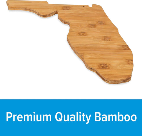 Camco 53111 Bamboo Cutting Board, Florida-Shaped - Perfect for Kitchen Use or Wall Decoration - Moisture Resistant...
