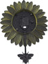 Wall Hanging Flower Clock with Analog Number Face - Sunflower...