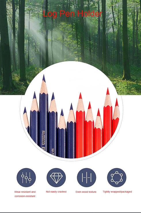 Precision Marking Pencils for Detailed Work (Wooden Pole Red and Blue Dual Color)...