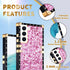 Loheckle for Samsung Galaxy S22 Case for Women Girls with Ring Stand Holder and Lanyard, Glitter Retro Luxury Glamour Cute Square Edges Bling Phon...