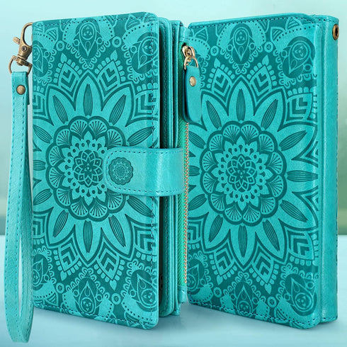 Harryshell Detachable Magnetic Zipper Wallet Leather Case with Cash Coin Pocket 12 Card Slots Holder Wrist Strap Lanyard for Samsung Galaxy A32 5G...