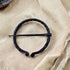 Hand-Forged Medieval design Twisted O shape brooch with clock pin unisex for cloak shawl and scarf...