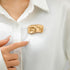 Vintage Golden Mask Half Face Personalized Brooch for Women...
