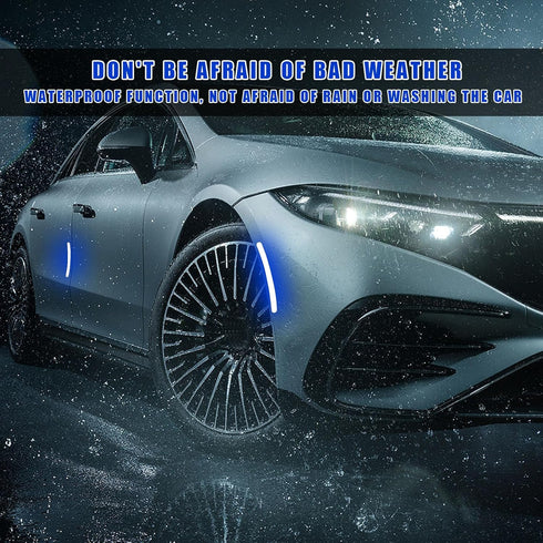 20PCS Reflective Car Wheel Decorative Stripe Stickers, Anti-Scratch Night Safety Warning Sticker, Fluorescent Tire Rims Decal, Auto Exterior Decor...