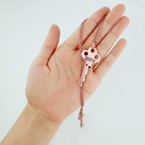 Inspirational Message Key Pendant Necklace 21"...