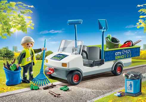 PLAYMOBIL City Action 71433 City Cleaning with Vehicle...