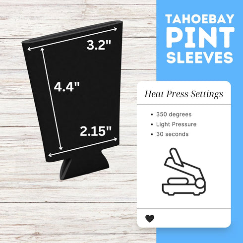 TahoeBay Blank Pint Glass Sleeves (6-Pack) 16 Ounce Insulating Foam Collapsible Beer Drinking Cup Holder (Black)...