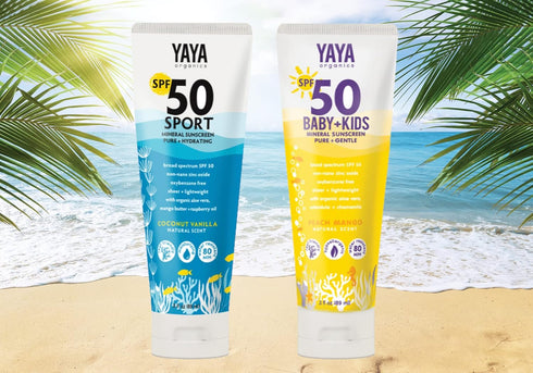 YAYA ORGANICS Baby + Kids Mineral Sunscreen Lotion, SPF 50, Reef-Friendly, Non-Nano Zinc Oxide, Water-Resistant, Hypoallergenic, Pure + Gentle for...