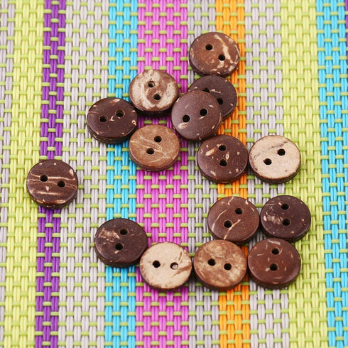 Coconut Shell 2 Holes Sewing Buttons, 400Pcs Brown Coconut Craft Buttons for DIY Scrapbooking Decor Clothing Accessories...