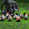 Enchanted Garden Decor: 7-Piece Gnome Miniature Statues, Elf's Joyful Atmosphere Ornaments - Ideal for Gardens, Backyards, Patios, Lawns, Bonsai, ...