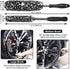 NIKCOSMK 3PCS Wheel Brush Kit for Cleaning Wheel and Tire, Wheel and Rim Brush, Car Detailing Brushes, Bendable & Durable Car Wheel Rim Cleaner Br...