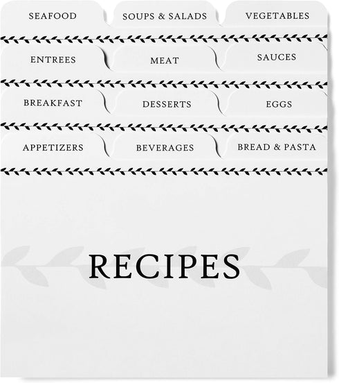 Jot & Mark Recipe Card Dividers | 24 Tabs per Set, Works with 4x6 Inch Cards, Helps Organize Recipe Box (Classic)...
