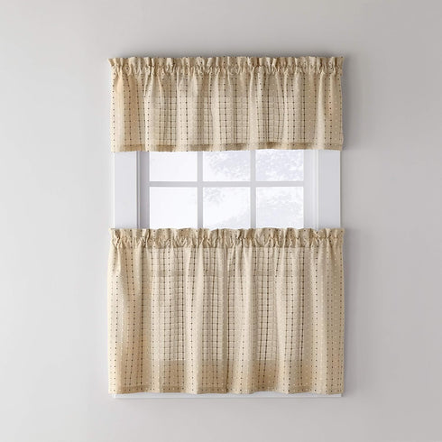 SKL Home Hopscotch Valance, 58 in x 13 in, Neutral...
