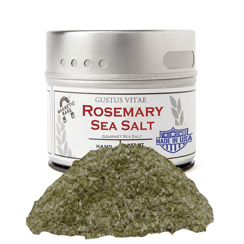 Rosemary Sea Salt | Gourmet Infused Sea Salt | Artisanal Seasoning | - Non GMO, All Natural | Sustainably Sourced, Ultra Premium | Handcrafted in ...