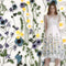 2 Yards High end 2D Large Positioning Water Plants Flowers Soft Mesh Heavy-Duty Embroidery Lace Fabric DIY Handmade Fabric Lace Accessories...