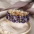 EVER FAITH Women's Art Deco Prom Jewelry Oval Teardrop Crystal Elastic Wedding Bridal Stretch Bracelet for Bride...
