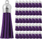 Mandala Crafts 100 Pcs Purple Faux Suede Tassels Bulk Keychain Making Supplies - Small Leather Tassels for Charms, Jewelry Making, and DIY Crafts...