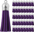 Mandala Crafts 100 Pcs Purple Faux Suede Tassels Bulk Keychain Making Supplies - Small Leather Tassels for Charms, Jewelry Making, and DIY Crafts...