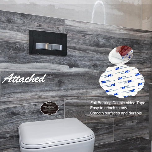 Do Not Flush Rules Bathroom Signs,RAMIEYOO Designer Sign For Septic Systme,Please Flush Only Toilet Paper,Great for Home,Business or RV,Cabin (Bla...