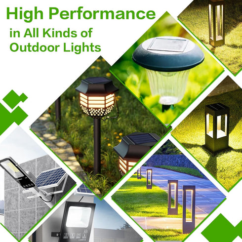 AA Rechargeable Batteries 800mAh Ni-MH Double A 1.2V High Capacity Precharged Solar Batteries for Garden Lights, Pathway Lights, Landscape Outdoor...