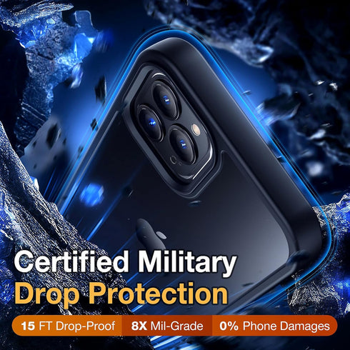 for iPhone 12 Pro Max Phone Case, Shockproof for Phone 12 Pro Max Case, Military Grade Drop Protection, Protective Hard Back Slim Translucent Case...