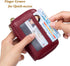 imeetu RFID Credit Card Wallet, Genuine Leather Zipper Card Case Holder with Removable Keychain(Red)...