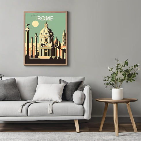 Posterizer 1 pcs-travel poster-Visit Rome-Adventure Wall Art Gift for Men Women Entrepreneur Teens Decor for Beach House- unframed wall art...