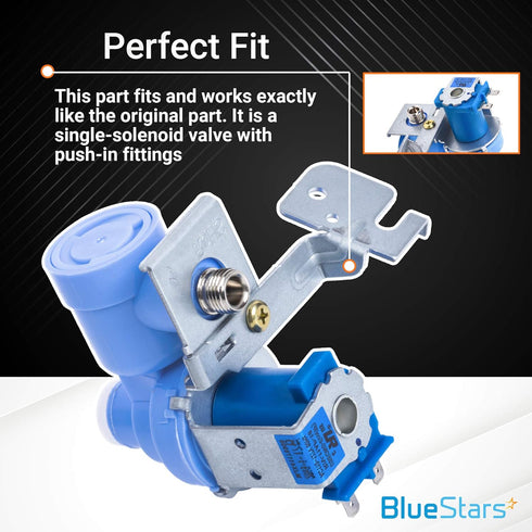 Ultra Durable MJX41178908 Refrigerator Water Inlet Valve DIRECT Replacement for OEM Part by BlueStars - Easy to Install - Exact Fit for LG & Kenmore - Replaces AP4451762 PS3536019 AH3536019