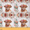 Feelyou Cute Highland Cow Fabric by The Yard 1 Yard Cartoon Animal Decorative Waterproof Outdoor Fabric Flower Floral Print Upholstery Fabric for ...